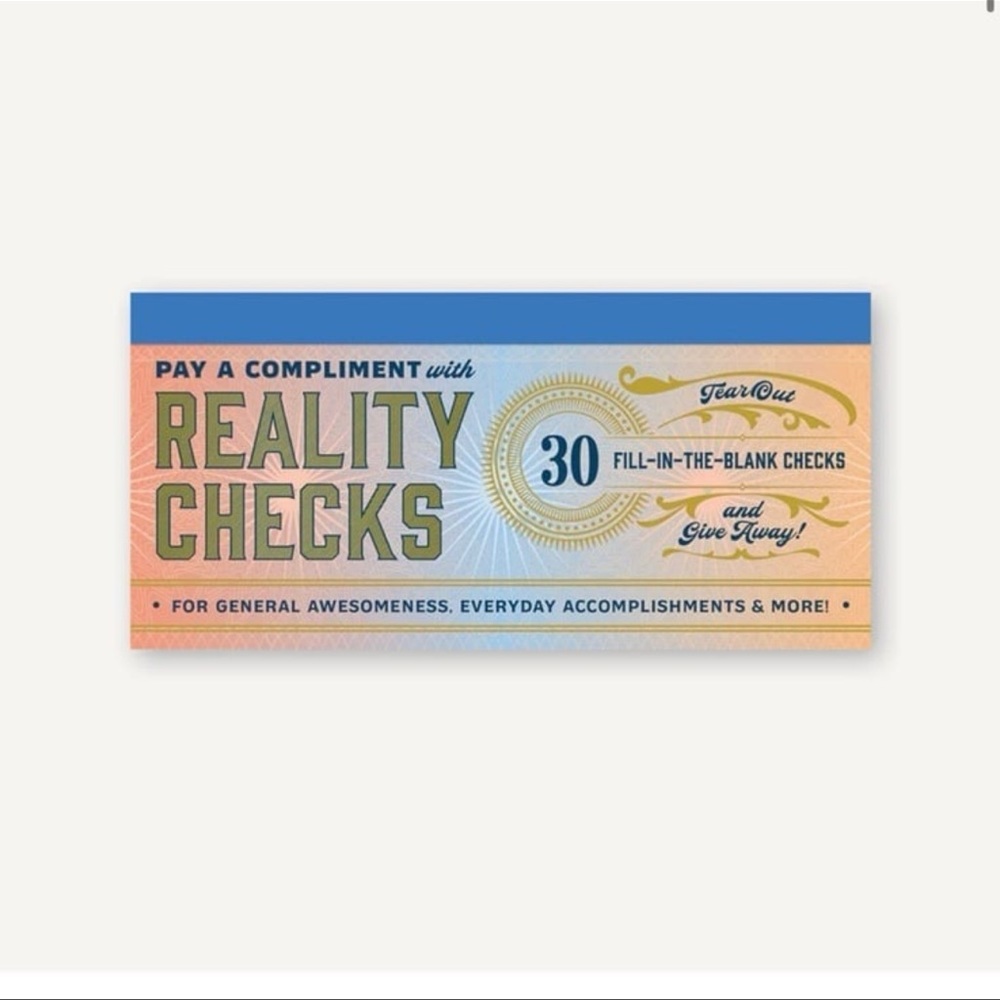 Reality Checks Novelty Book by Chronicle Books